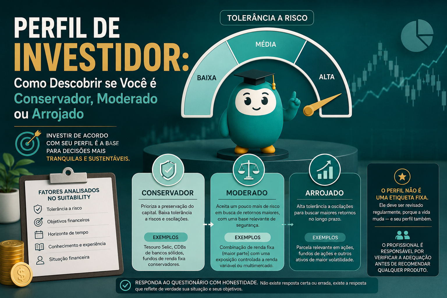 Perfil de Investidor: Como Descobrir se Você é Conservador, Moderado ou Arrojado
